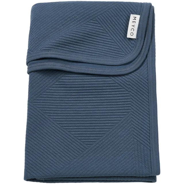 Meyco Pure ledikantdeken donkerblauw