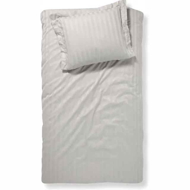 Damai Linea - Dekbedovertrek - Eenpersoons - 140 x 200/220 cm - Glacier + 1 kussensloop 60x70