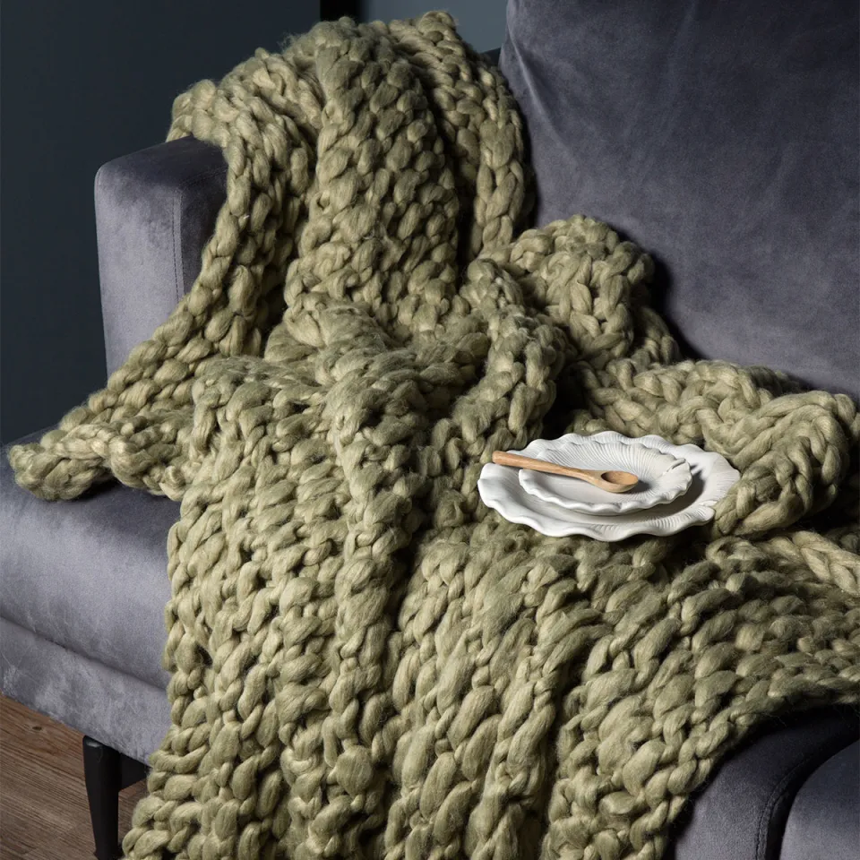 Nest living Verena plaid groen - 170 x 130 cm, foto 2