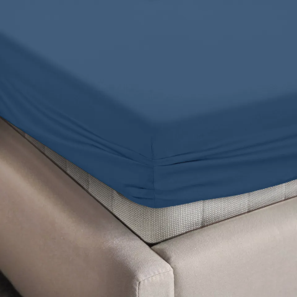 NOUS Kids katoenen kinderhoeslaken 150x70 cm - blauw