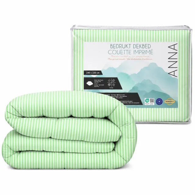 bedlin Dekbed bedrukt - Zonder hoes ( 2 in 1 ) - Tweezijdig - 240 x 220 cm - Summer Green