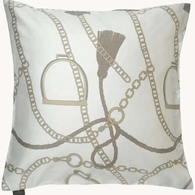 Adamsbro Satijnen kussenhoes Chain Beige
