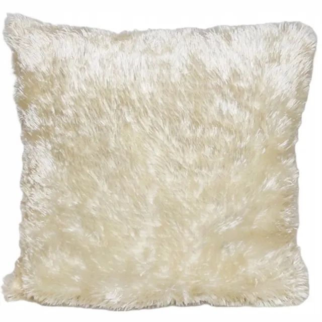 Granda Kussenhoes 40x40 cm Pluche Glanzend Crème