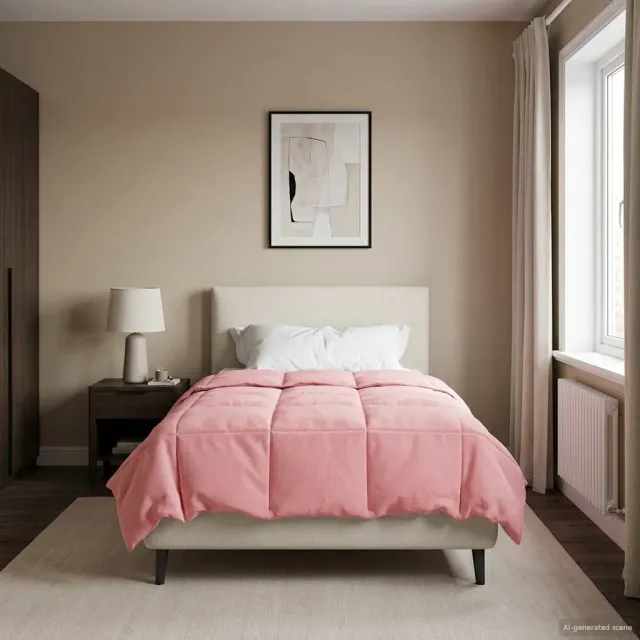 vidaXL Zomer Dekbed 140 x 200 cm Zomer Microfiber (100% polyester) Roze
