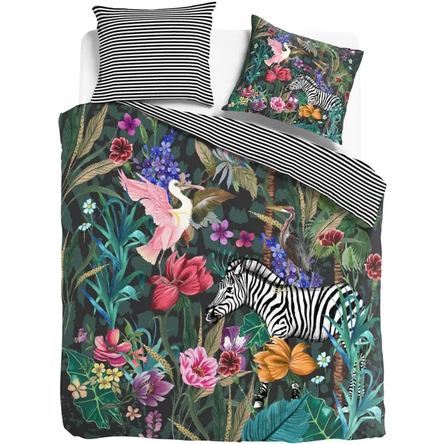 Melli Mello Jungle Fever - Dekbedovertrek - Katoensatijn - Warm - Luxe - Tropisch Botanisch
