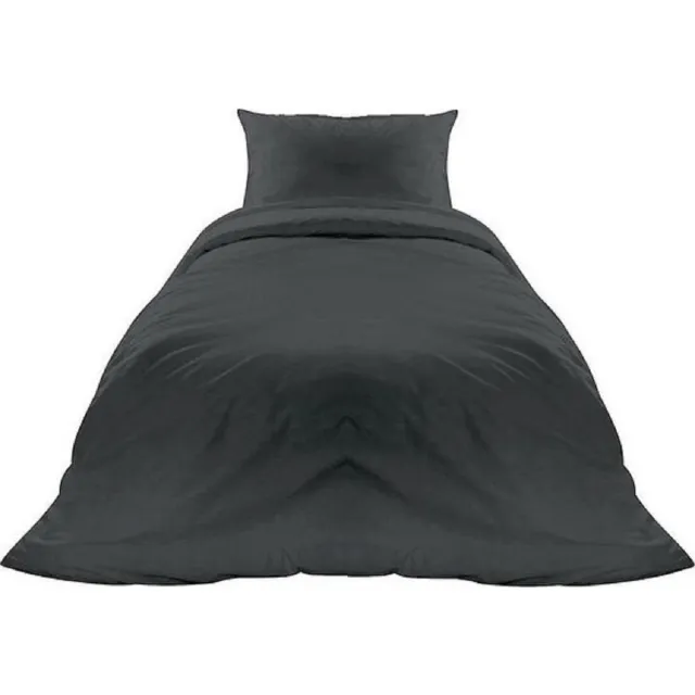 Homéé® Homéé hotel dekbedovertrekset 20A strijkvrij eenpersoons 140x220 cm CVC 140g. m2 antraciet