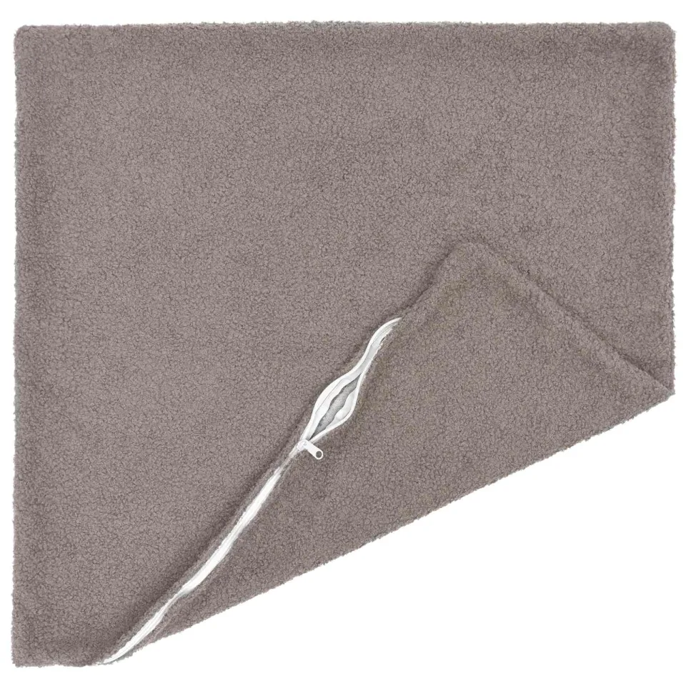 vidaXL Kussensloop 6 st HEERLEN Lichtgrijs 60 x 60 cm Bouclé, foto 4