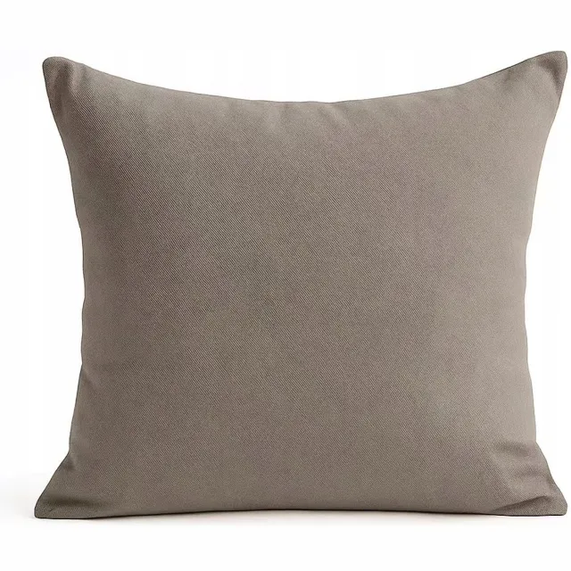 Fitizzio Katoenen Kussensloop 40x40 cm - Taupe, Effen, Zacht