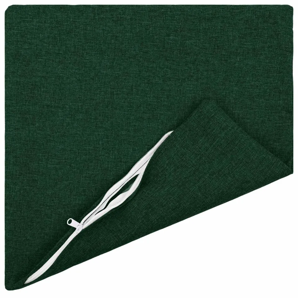 vidaXL Kussensloop 2 st HEERLEN Donkergroen 30 x 30 cm Stof groen, foto 4