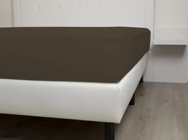 Heckettlane HnL Living - Hoeslaken - Katoensatijn - 180 x 220 cm - Bruin donkerbruin