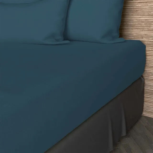 Unyqoos Blauw Katoenen Hoeslaken voor Tweepersoonsbed 160 x 200 cm met Extra Diepe Hoek van 30 cm