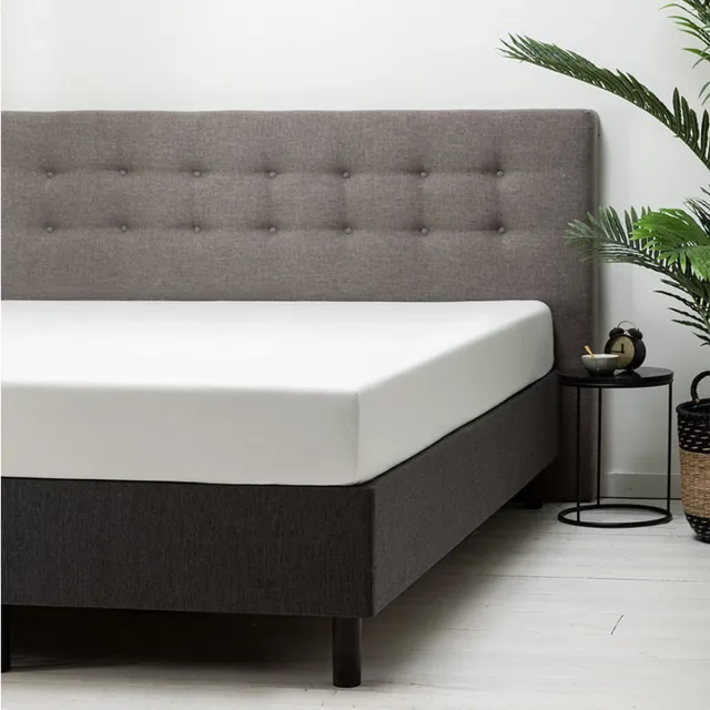 Fresh & Co Standaard hoeslaken - Maat: 160 x 200 cm - Katoen - Zilver - Fresh & Co
