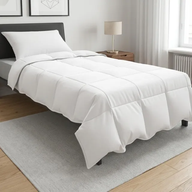 vidaXL Dekbedset 137 x 200 cm Alle seizoenen Wit