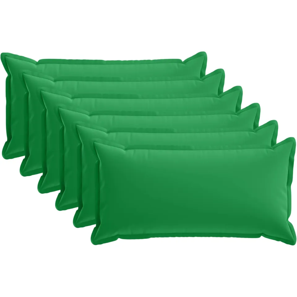 vidaXL Kussensloop 6 st HOUTEN Groen 40 x 80 cm Polyester