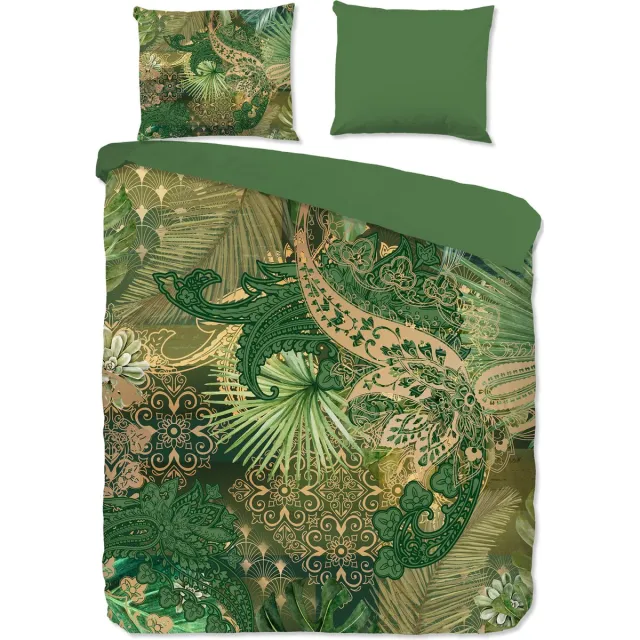 Pure dekbedovertrek oosterse/ arabische print - 2 persoons 200x200/220 cm - Groen - Microvezel Green