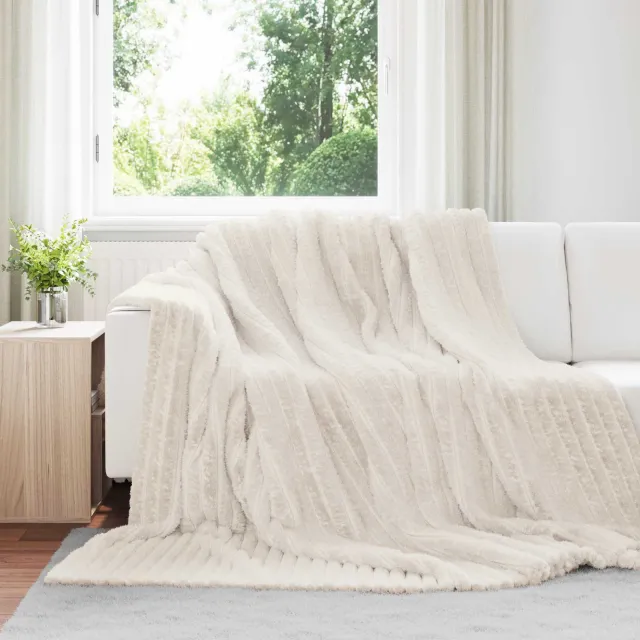 vidaXL Kleden 6 st Crèmekleurig 270 x 240 cm 9,51 kg Fleece, foto 2
