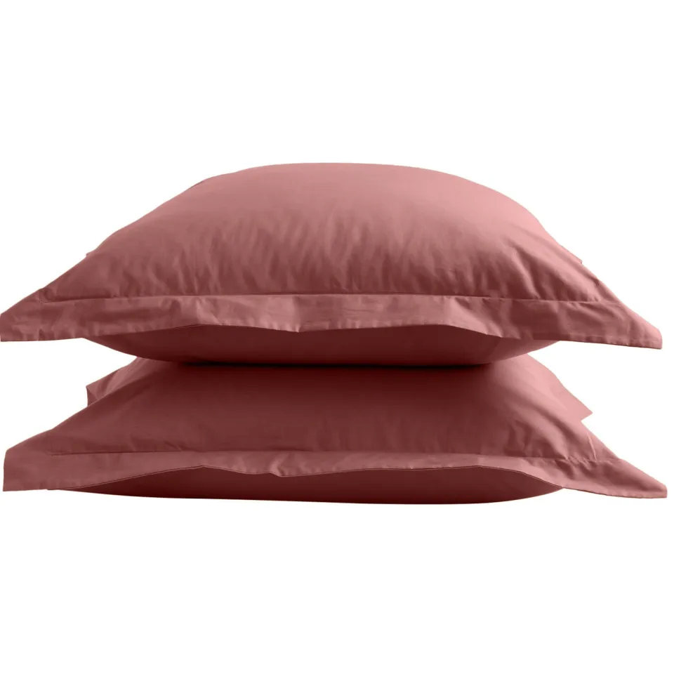 Studio LIVIT percale katoenen kussensloop 60x70 cm donkerroze
