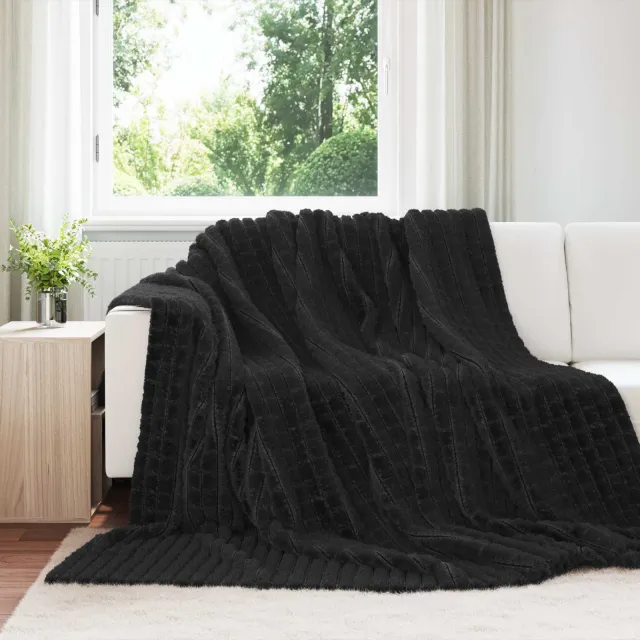 vidaXL Kleden 6 st Zwart 270 x 240 cm 10,54 kg Fleece, foto 2