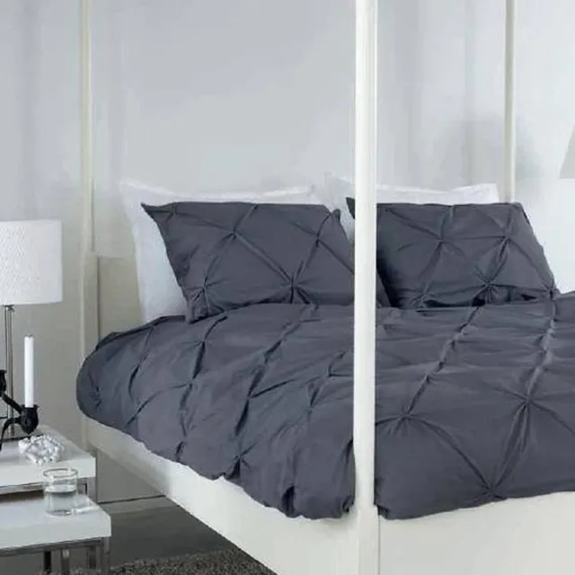 Hotel Suite Chesterfield Dekbedovertrek - Eenpersoons - 140x200/220 cm - Antraciet