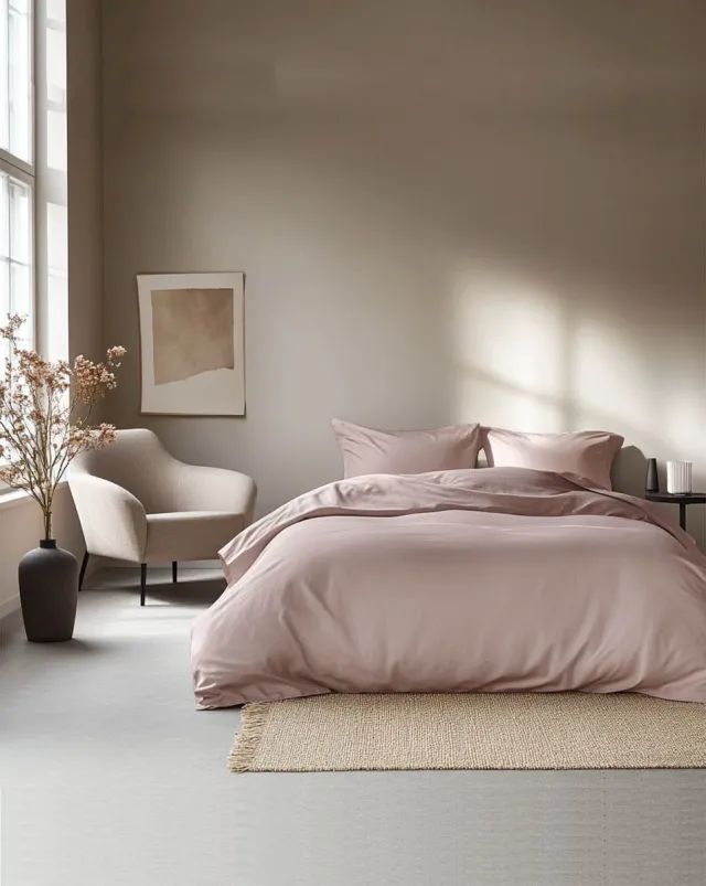 HOOMstyle Dekbedovertrek met kussenslopen - luxe micro Percale - dekbedovertrek - Oud Roze