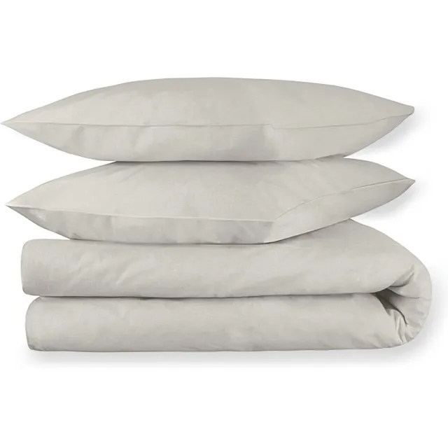 Dream Sheets Stockholm - Dekbedovertrek 140 x 200/250 - Biologisch Katoen Satijn - 1 persoons - Nederlands Fabricaat - Eenpersoons - Warm Taupe - Beige / Bruin
