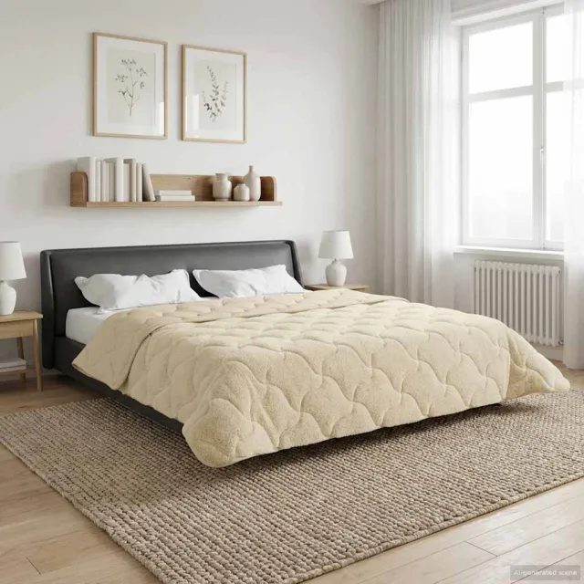 vidaXL Vol jaar dekbed 200 x 200 cm Crème