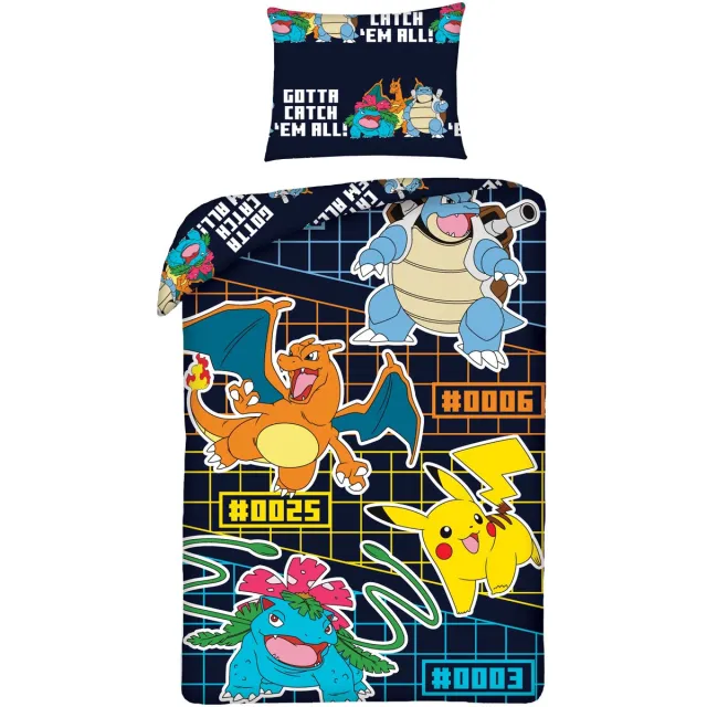 Pokémon Dekbedovertrek Charizard - Eenpersoons - 140 x 200 + 70 x 90 cm - Polyester multicolor