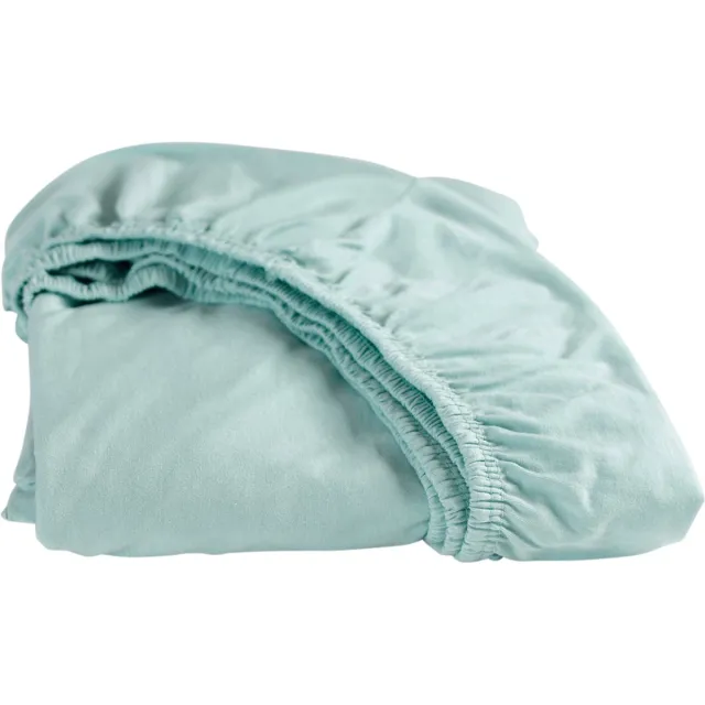 Cinderella Hoeslaken (tot 25 cm) - Jersey - 120x200 cm - Mineraal Groen