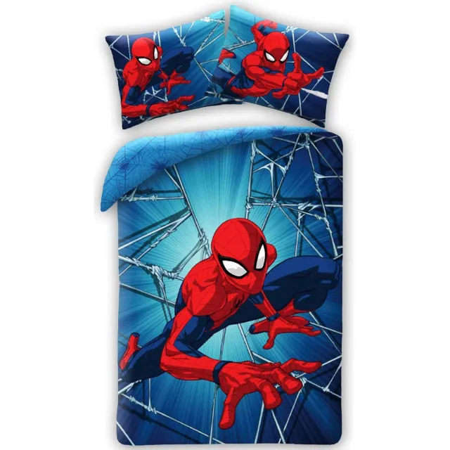Spiderman Dekbedovertrek 140 x 200 cm - 60x70cm blauw