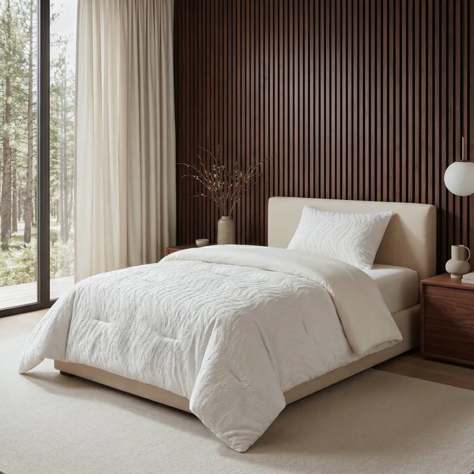 Sleeptime Lazy synthetisch enkel dekbed - beige, foto 3
