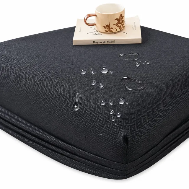 SWGOTA Waterdicht hoeslaken 137 x 190 cm met 2 kussenslopen - zwart, geborstelde stof, voor matrassen tot 30 cm hoog