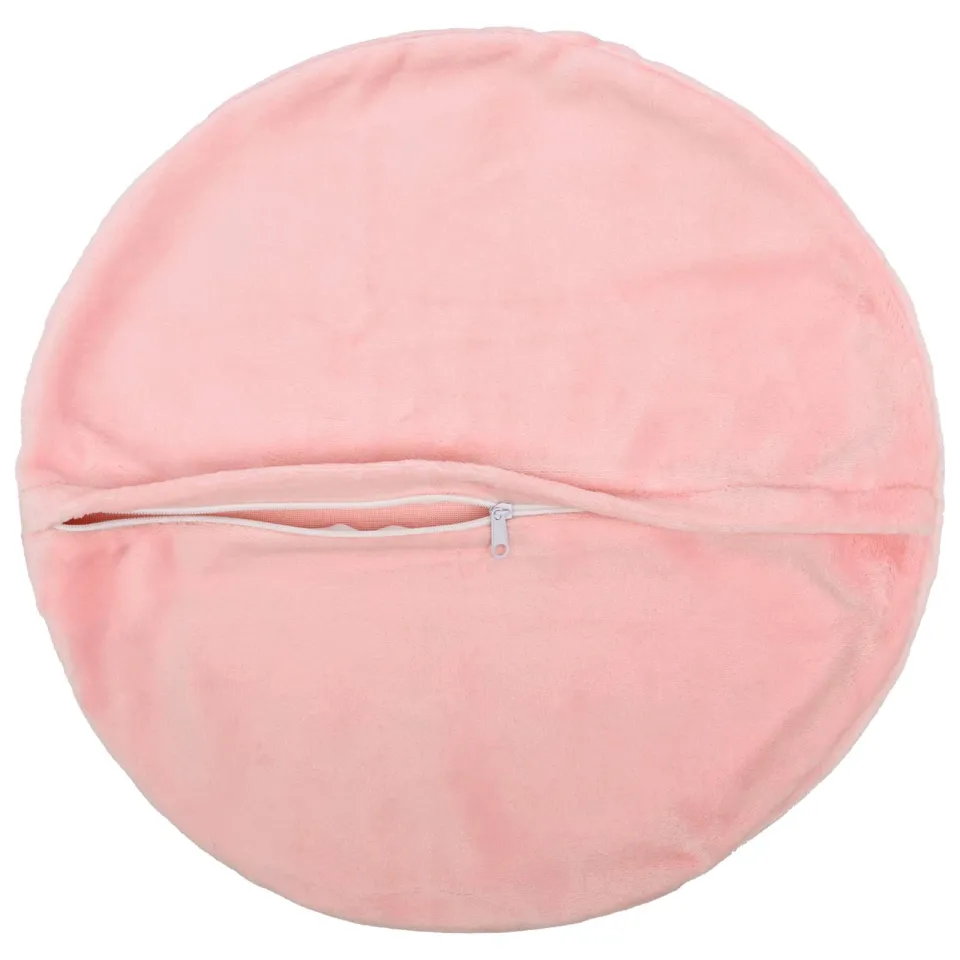 vidaXL Kussensloop 2 st HEERLEN Roze Dia. 40 cm Flanel, foto 4