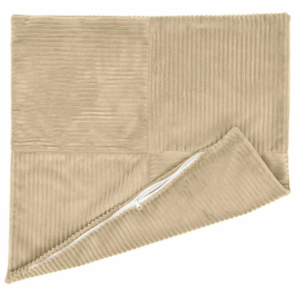 vidaXL Kussensloop 2 st ALMELO Grijs groen 65 x 65 cm corduroy, foto 3