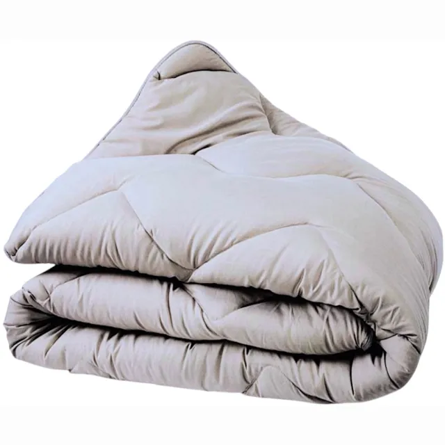 princessdekbedden PrincessDekbed Classic 2-in-1 Wasbaar Eazydekbed Zonder Overtrek - Taupe-Zand Bedrukt -Hoesloos 2-Persoons 200×200 cm