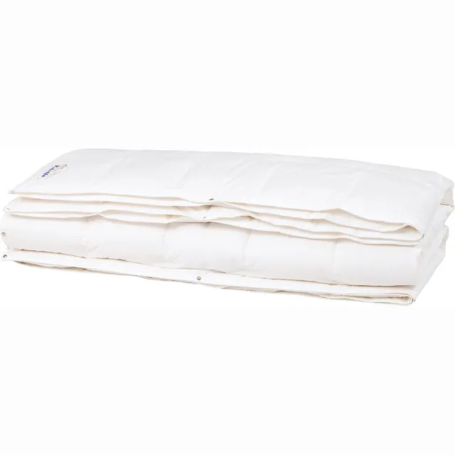 Balette Eendendons 4-Seizoenen Dekbed - 140x200 - Eenpersoons - 2-Delig met Drukknopen - 90% Eendendons - Anti Huisstofmijt & Allergiee (NOMITE) - Warmteklasse 1, 3 & 4 - Zomer & Winterdekbed Wit