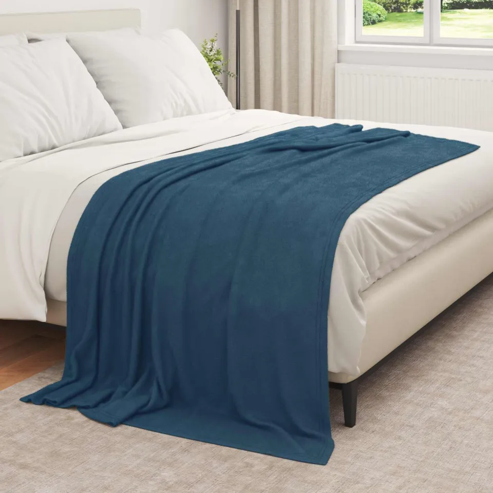 vidaXL Kleden 6 st Marineblauw 210 x 140 cm 2,44 kg Fleece, foto 3