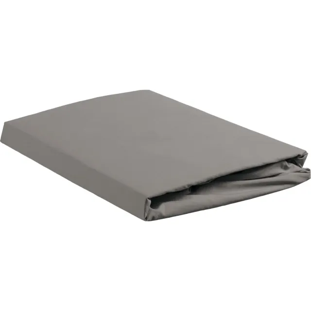 Ambiante Cotton Uni - Hoeslaken - Lits-jumeaux - 160x200 cm - Grey