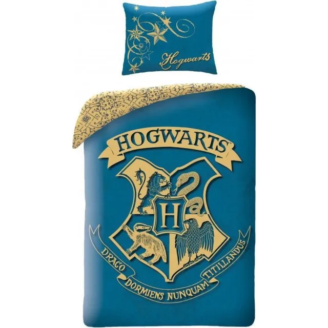 Harry Potter dekbedovertrek blauw - 140 x 200 cm - 70 x 90 cm - katoen