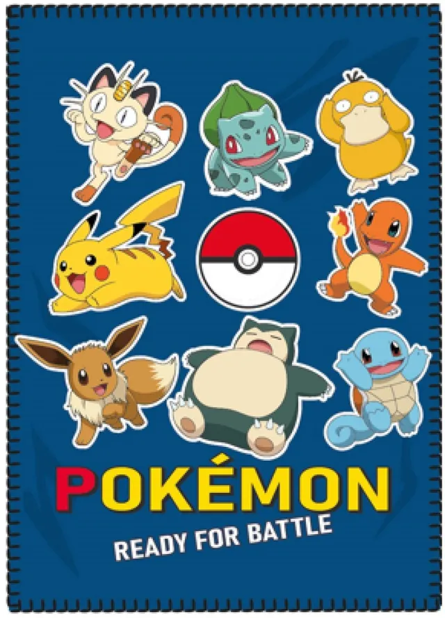 Pokémon fleece deken Battle - 100 x 140 cm. - Pokemon plaid - polyester Multi Colour