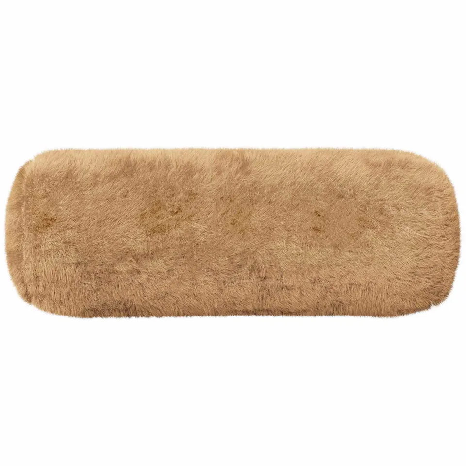 vidaXL Kussensloop 2 st HEERLEN Taupe Ø 15 x 40 cm Nep Konijnenbont, foto 4