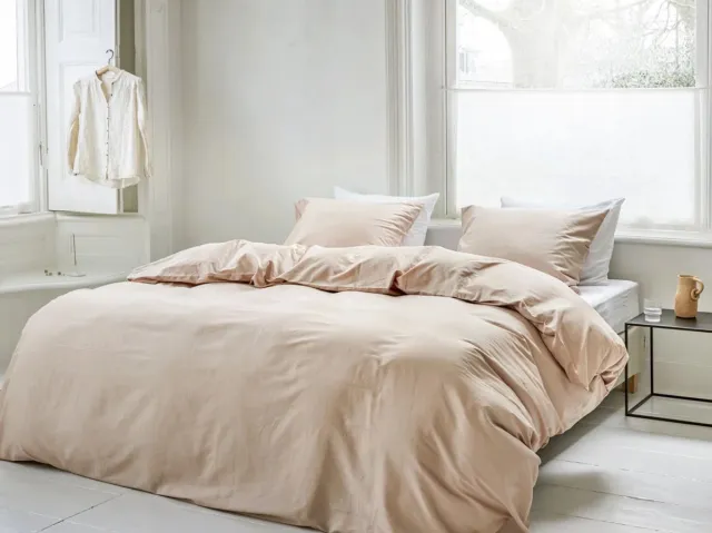 Yumeko dekbedovertrek katoensatijn dusty roze 200x200 + 2/60x70 - Bio, eco & fairtrade Dusty Rose