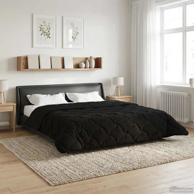 vidaXL Vol jaar dekbed 260 x 220 cm Zwart