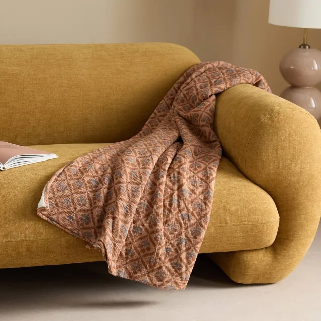 NOUS Living Kirsten plaid bruin, foto 2