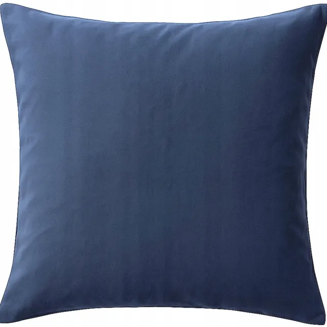 Fitizzio Merkloze Katoenen Kussensloop 40x40 cm met Rits - Zacht en Duurzaam blauw