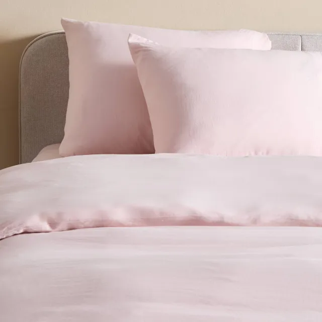 NOUS Living super soft 1-persoons dekbedovertrek roze, foto 2