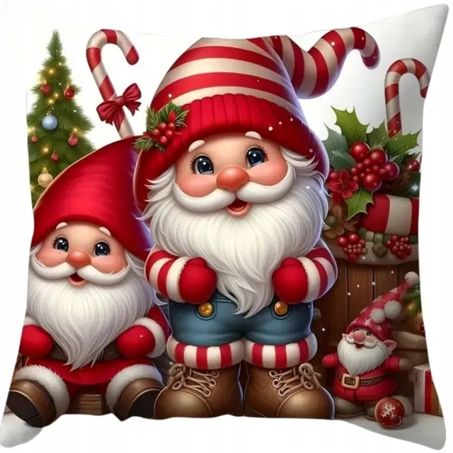 Sa.Co Decoratieve Kerstkussenhoes 45x45cm - Feestelijke Sfeer Multicolor