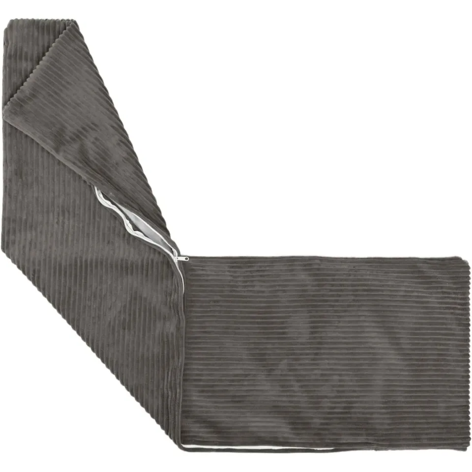 vidaXL Kussensloop 2 st HEERLEN Donkergrijs 40 x 145 cm corduroy, foto 4