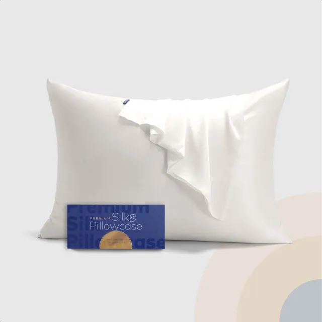 Slowwave Premium Silk Pillowcase - Kleur: Off-white - Ervaar het beste zijden kussensloop - 100% Moerbeizijde - 22 momme - Hoogste kwaliteit (grade 6A) - 60x70cm