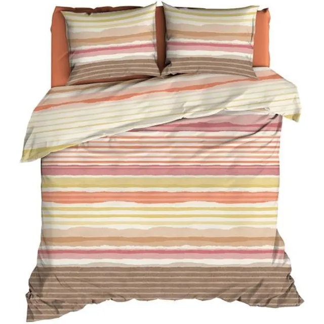 Romanette Donnie Dekbedovertrek - Tweepersoons - 200x200/220 cm - Coral