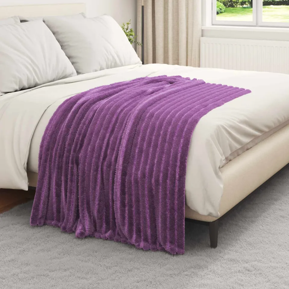 vidaXL Kleden 6 st Paars 150 x 130 cm 2,85 kg Fleece, foto 3